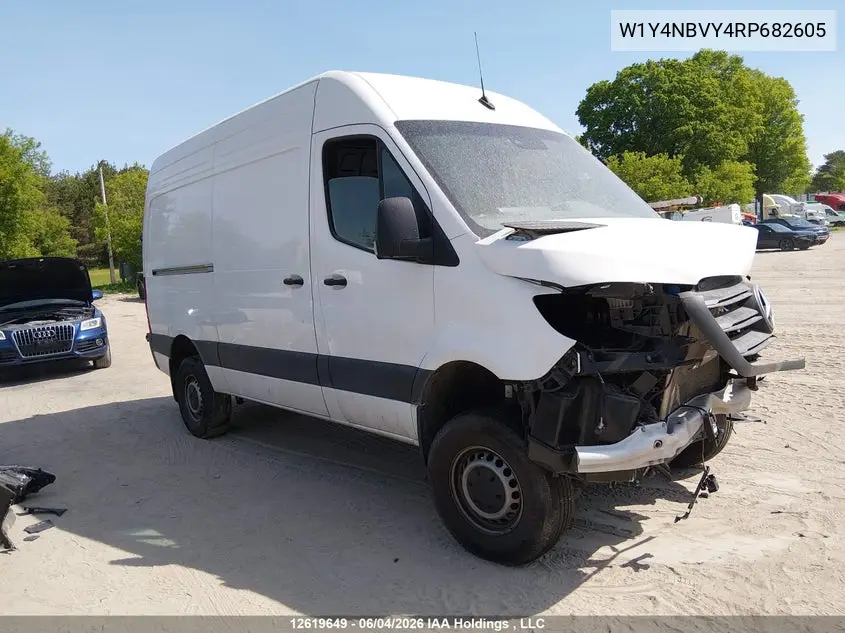 2024 Mercedes-Benz Sprinter 2500 VIN: W1Y4NBVY4RP682605 Lot: 12619649