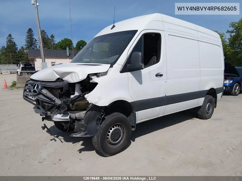2024 Mercedes-Benz Sprinter 2500 VIN: W1Y4NBVY4RP682605 Lot: 12619649