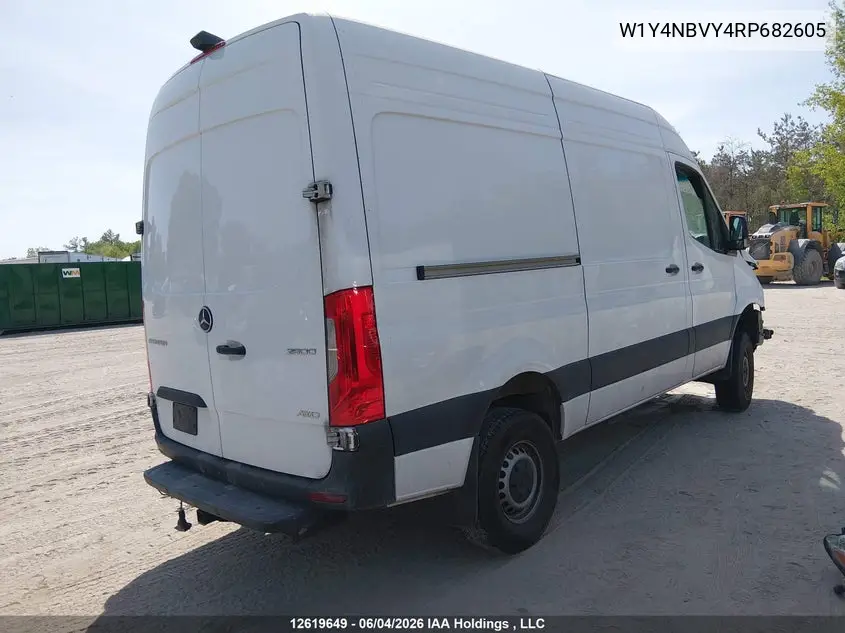 2024 Mercedes-Benz Sprinter 2500 VIN: W1Y4NBVY4RP682605 Lot: 12619649