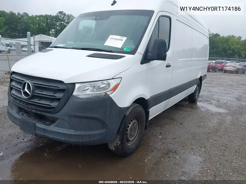 2024 Mercedes-Benz Sprinter 2500 High Roof 4-Cyl Diesel Ho VIN: W1Y4NCHY0RT174186 Lot: 45456058