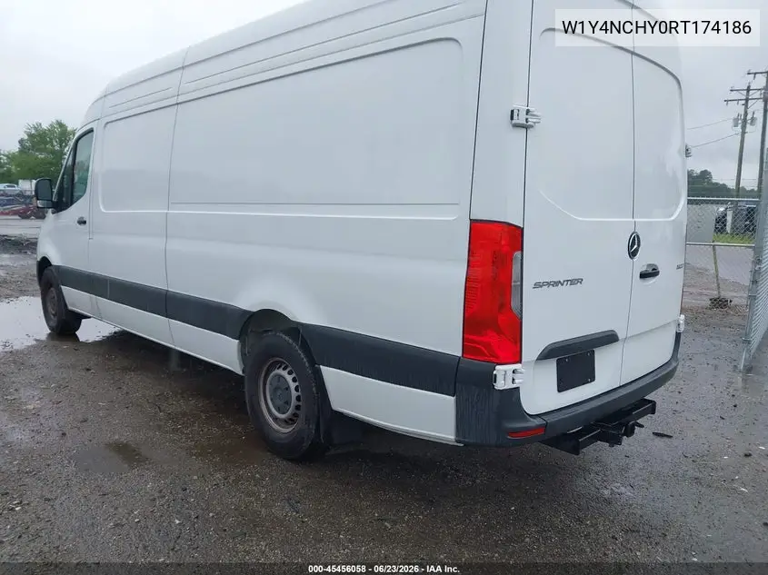 2024 Mercedes-Benz Sprinter 2500 High Roof 4-Cyl Diesel Ho VIN: W1Y4NCHY0RT174186 Lot: 45456058