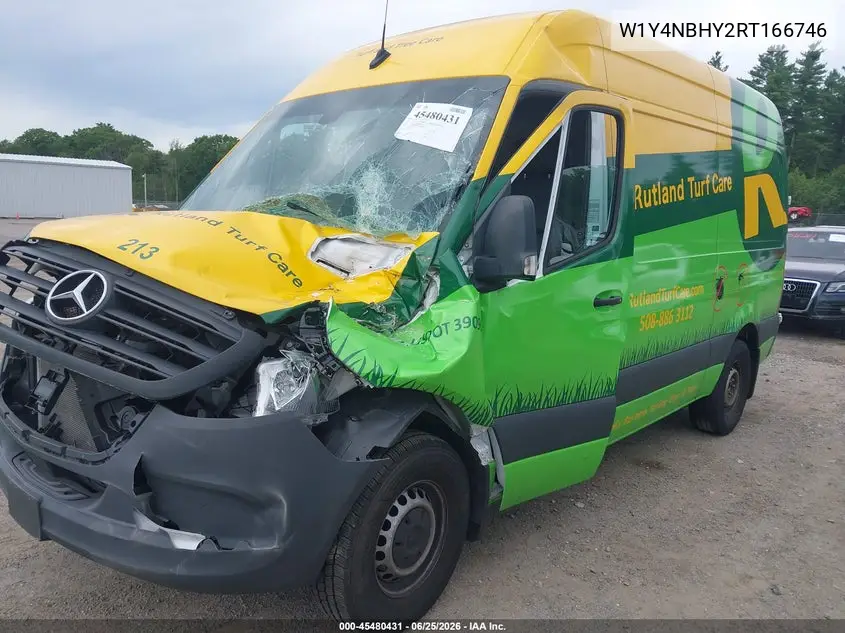2024 Mercedes-Benz Sprinter 2500 Standard Roof 4-Cyl Diesel Ho VIN: W1Y4NBHY2RT166746 Lot: 45480431