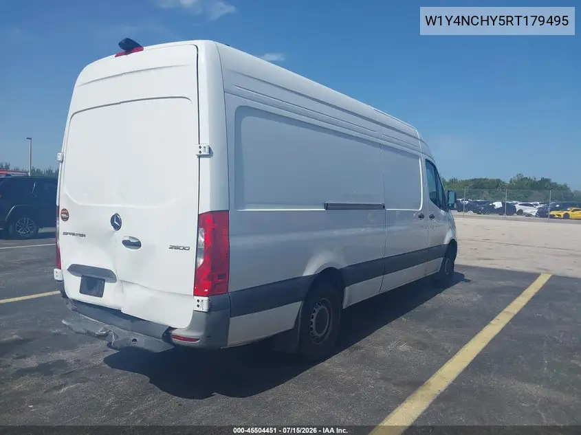 2024 Mercedes-Benz Sprinter 2500 High Roof 4-Cyl Diesel Ho VIN: W1Y4NCHY5RT179495 Lot: 45504451