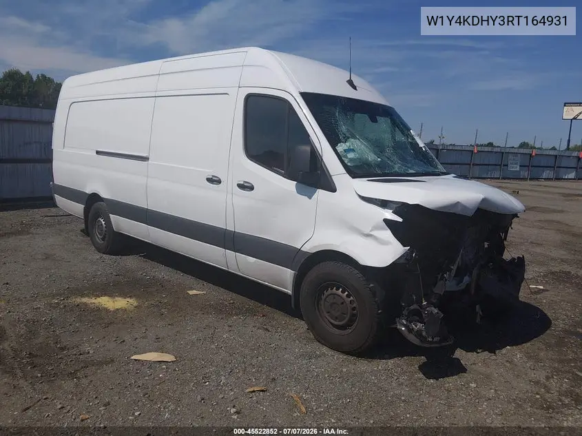 2024 Mercedes-Benz Sprinter 2500 High Roof 4-Cyl Diesel VIN: W1Y4KDHY3RT164931 Lot: 45522852