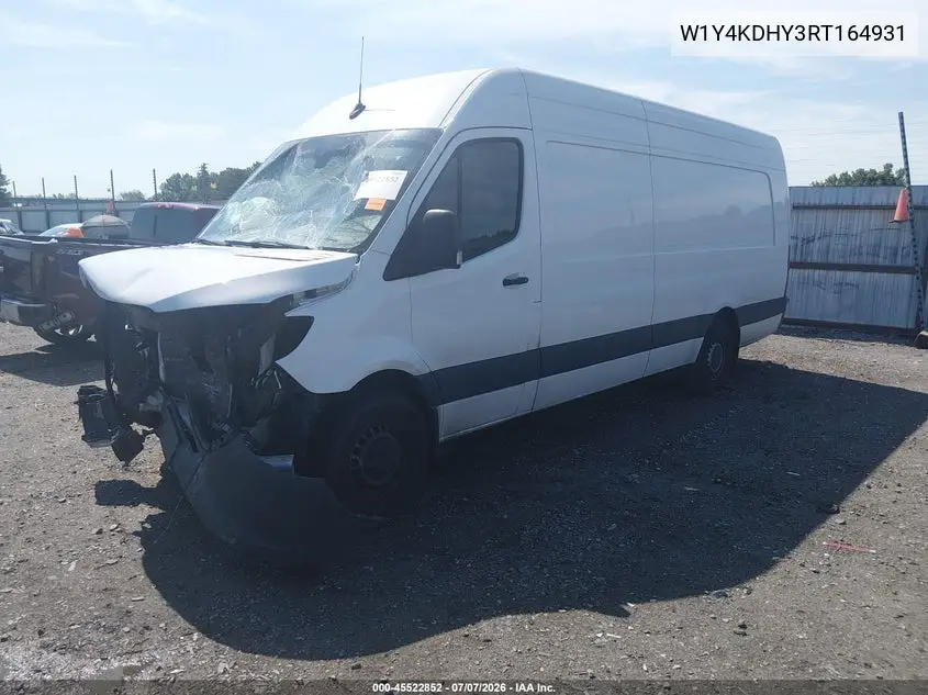 2024 Mercedes-Benz Sprinter 2500 High Roof 4-Cyl Diesel VIN: W1Y4KDHY3RT164931 Lot: 45522852