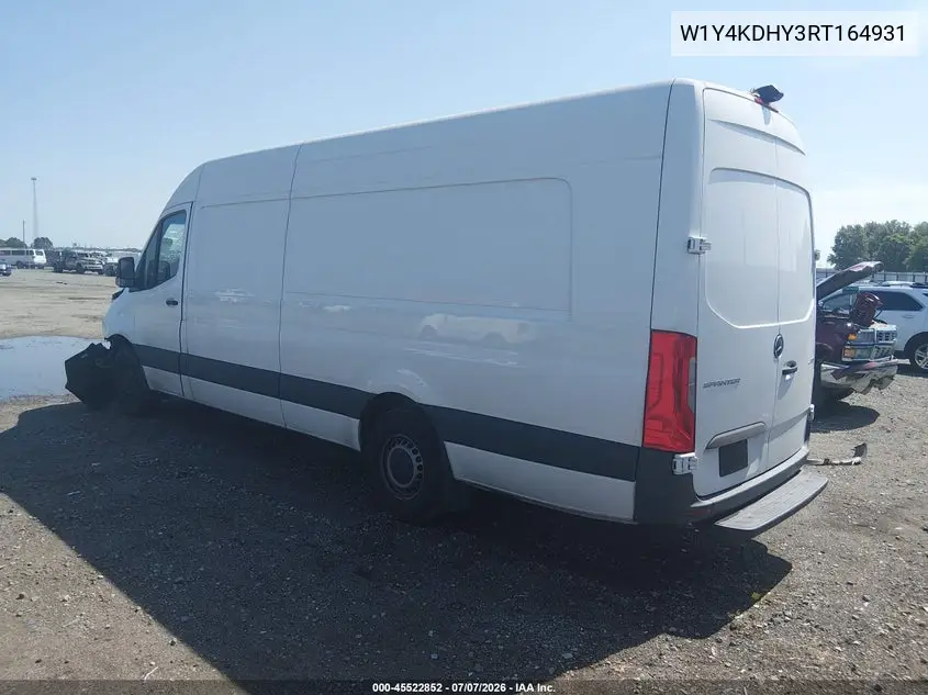 2024 Mercedes-Benz Sprinter 2500 High Roof 4-Cyl Diesel VIN: W1Y4KDHY3RT164931 Lot: 45522852