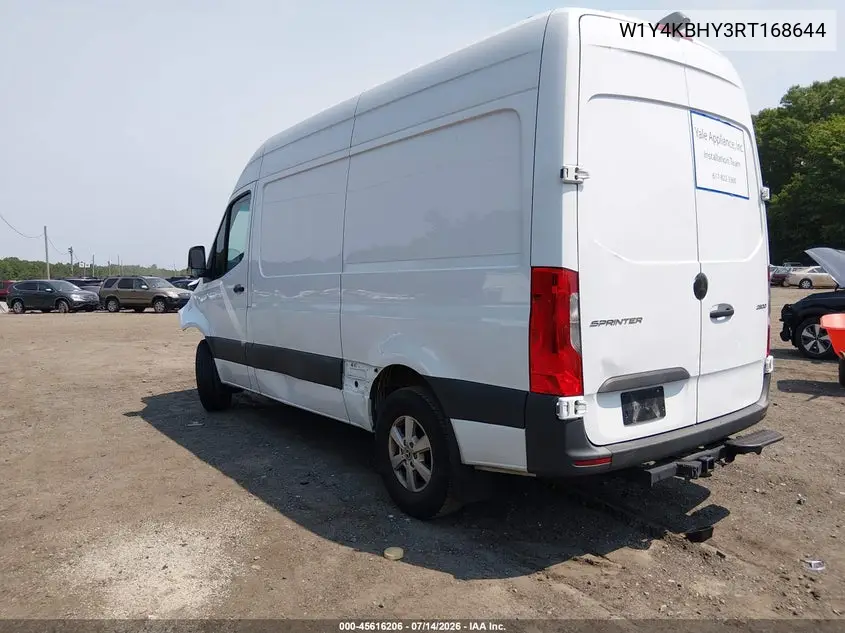 2024 Mercedes-Benz Sprinter 2500 Standard Roof 4-Cyl Diesel VIN: W1Y4KBHY3RT168644 Lot: 45616206