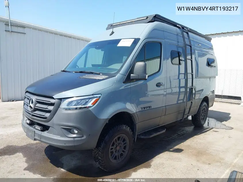 2024 Mercedes-Benz Sprinter 2500 Standard Roof 4-Cyl Diesel Ho VIN: W1W4NBVY4RT193217 Lot: 45656161