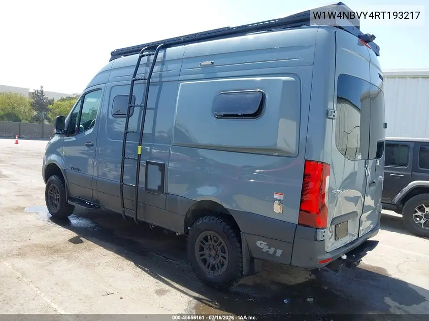 2024 Mercedes-Benz Sprinter 2500 Standard Roof 4-Cyl Diesel Ho VIN: W1W4NBVY4RT193217 Lot: 45656161