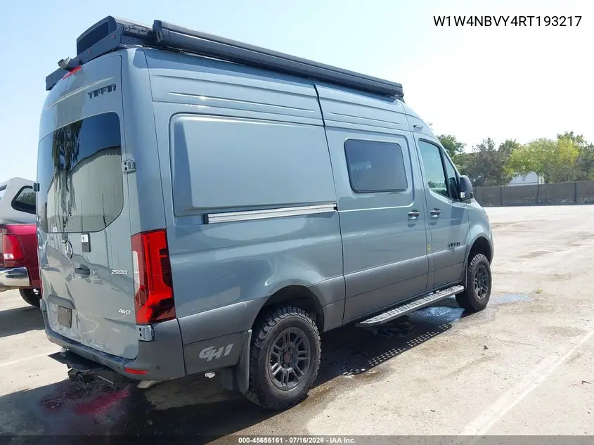 2024 Mercedes-Benz Sprinter 2500 Standard Roof 4-Cyl Diesel Ho VIN: W1W4NBVY4RT193217 Lot: 45656161