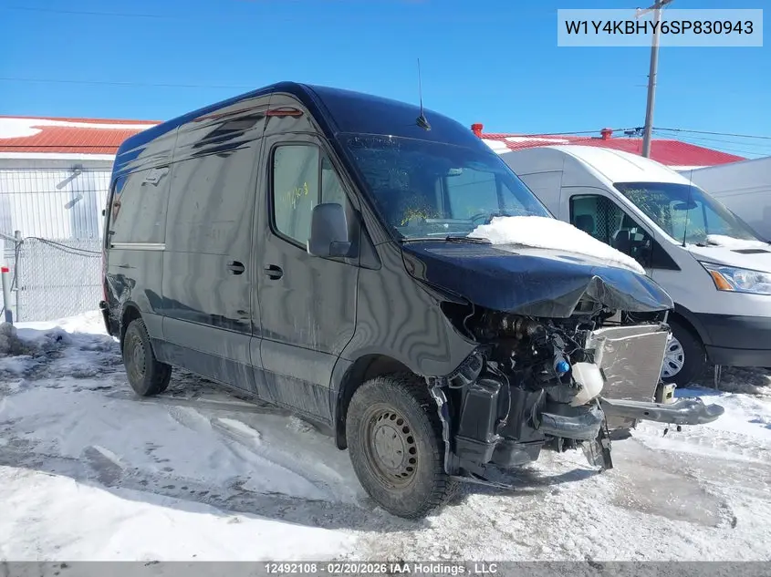 2025 Mercedes-Benz Sprinter 2500 Standard Roof 4-Cyl Diesel VIN: W1Y4KBHY6SP830943 Lot: 12492108