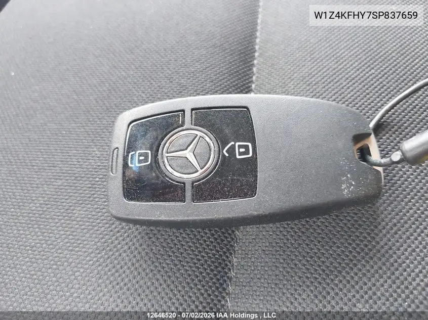 2025 Mercedes-Benz Sprinter 2500 VIN: W1Z4KFHY7SP837659 Lot: 12646520