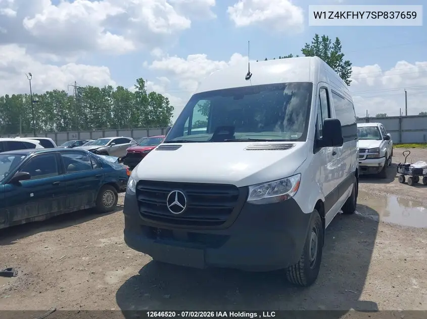 2025 Mercedes-Benz Sprinter 2500 VIN: W1Z4KFHY7SP837659 Lot: 12646520