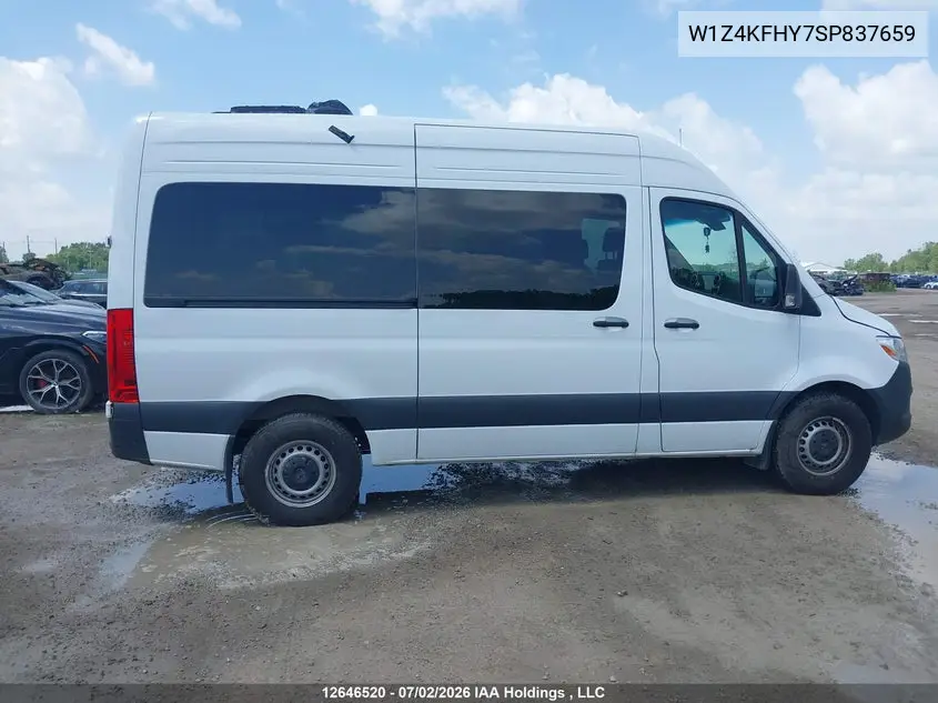 2025 Mercedes-Benz Sprinter 2500 VIN: W1Z4KFHY7SP837659 Lot: 12646520