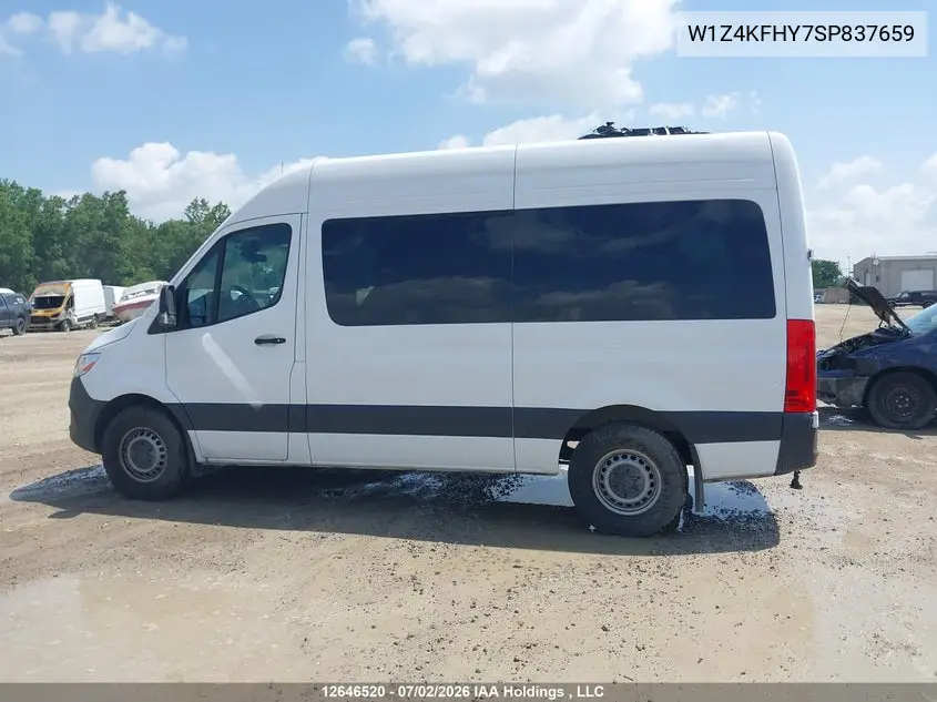 2025 Mercedes-Benz Sprinter 2500 VIN: W1Z4KFHY7SP837659 Lot: 12646520