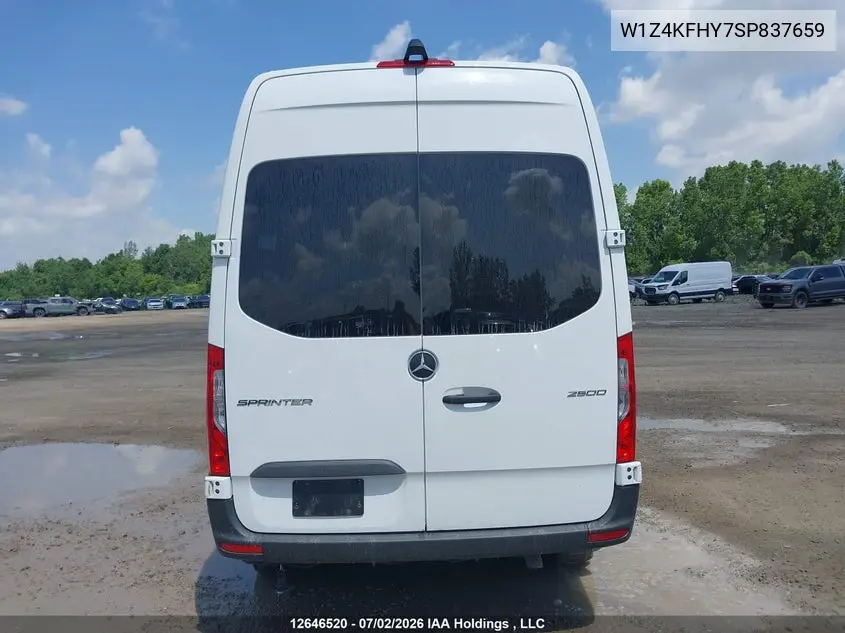 2025 Mercedes-Benz Sprinter 2500 VIN: W1Z4KFHY7SP837659 Lot: 12646520