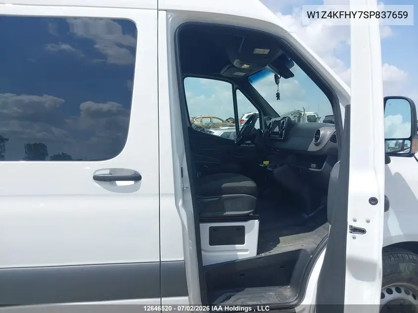 2025 Mercedes-Benz Sprinter 2500 VIN: W1Z4KFHY7SP837659 Lot: 12646520