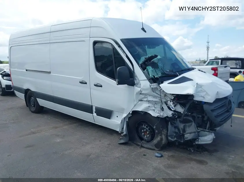 2025 Mercedes-Benz Sprinter 2500 High Roof 4-Cyl Diesel Ho VIN: W1Y4NCHY2ST205802 Lot: 45358494