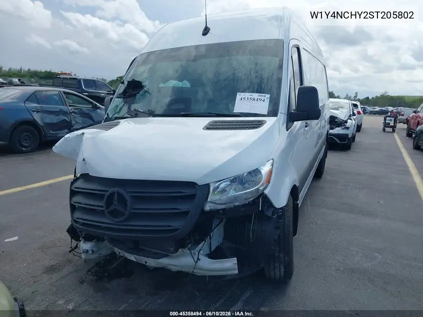 2025 Mercedes-Benz Sprinter 2500 High Roof 4-Cyl Diesel Ho VIN: W1Y4NCHY2ST205802 Lot: 45358494