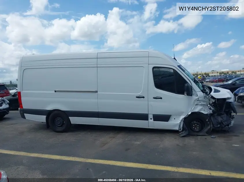 2025 Mercedes-Benz Sprinter 2500 High Roof 4-Cyl Diesel Ho VIN: W1Y4NCHY2ST205802 Lot: 45358494