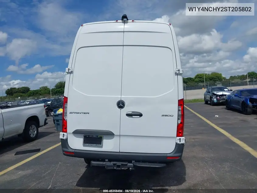 2025 Mercedes-Benz Sprinter 2500 High Roof 4-Cyl Diesel Ho VIN: W1Y4NCHY2ST205802 Lot: 45358494