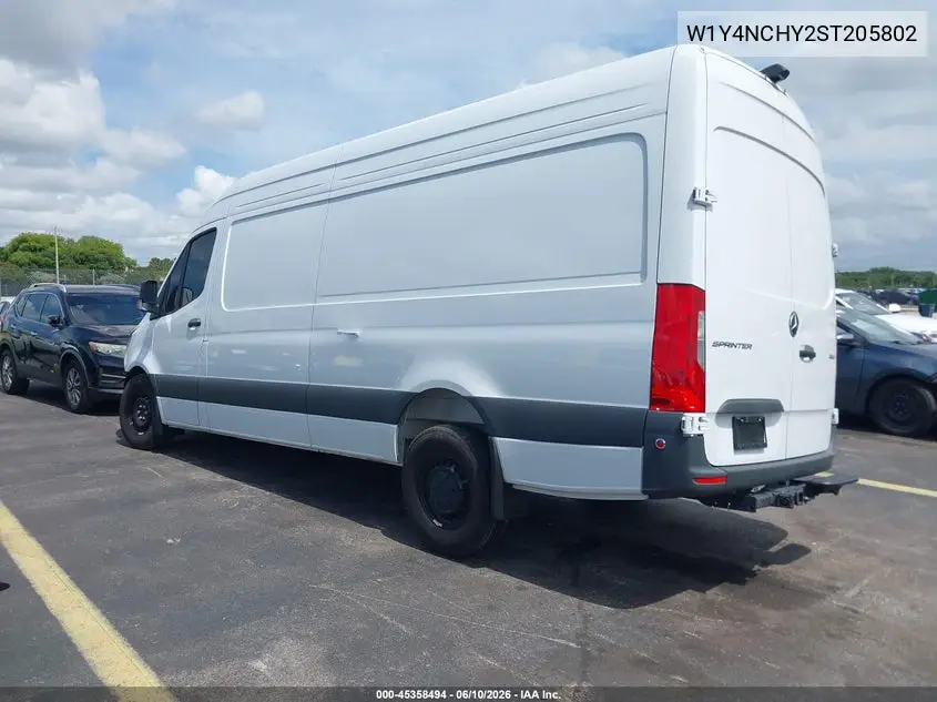 2025 Mercedes-Benz Sprinter 2500 High Roof 4-Cyl Diesel Ho VIN: W1Y4NCHY2ST205802 Lot: 45358494