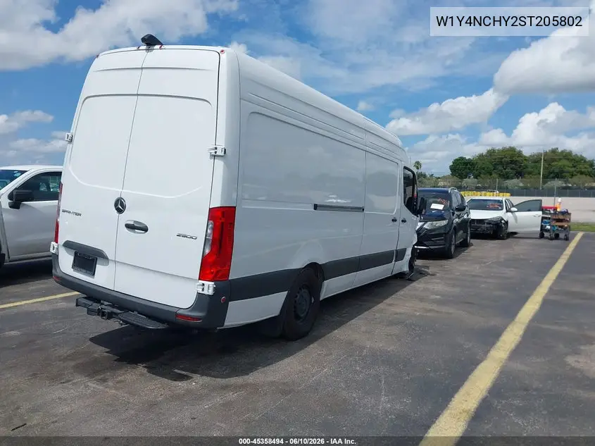 2025 Mercedes-Benz Sprinter 2500 High Roof 4-Cyl Diesel Ho VIN: W1Y4NCHY2ST205802 Lot: 45358494