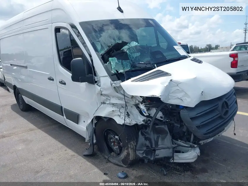 2025 Mercedes-Benz Sprinter 2500 High Roof 4-Cyl Diesel Ho VIN: W1Y4NCHY2ST205802 Lot: 45358494