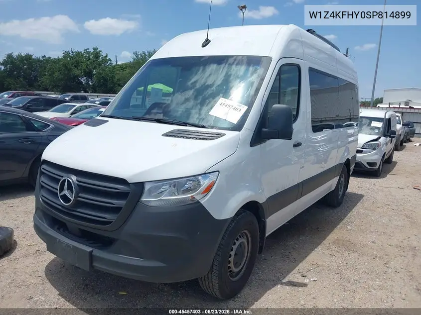 2025 Mercedes-Benz Sprinter 2500 Standard Roof 4-Cyl Diesel VIN: W1Z4KFHY0SP814899 Lot: 45457403