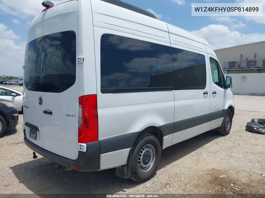 2025 Mercedes-Benz Sprinter 2500 Standard Roof 4-Cyl Diesel VIN: W1Z4KFHY0SP814899 Lot: 45457403