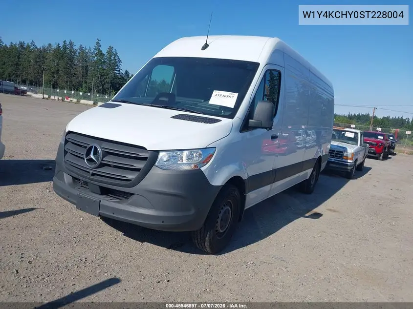 2025 Mercedes-Benz Sprinter 2500 High Roof 4-Cyl Diesel VIN: W1Y4KCHY0ST228004 Lot: 45546897