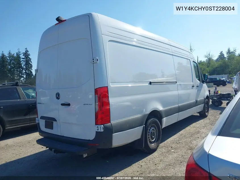 2025 Mercedes-Benz Sprinter 2500 High Roof 4-Cyl Diesel VIN: W1Y4KCHY0ST228004 Lot: 45546897
