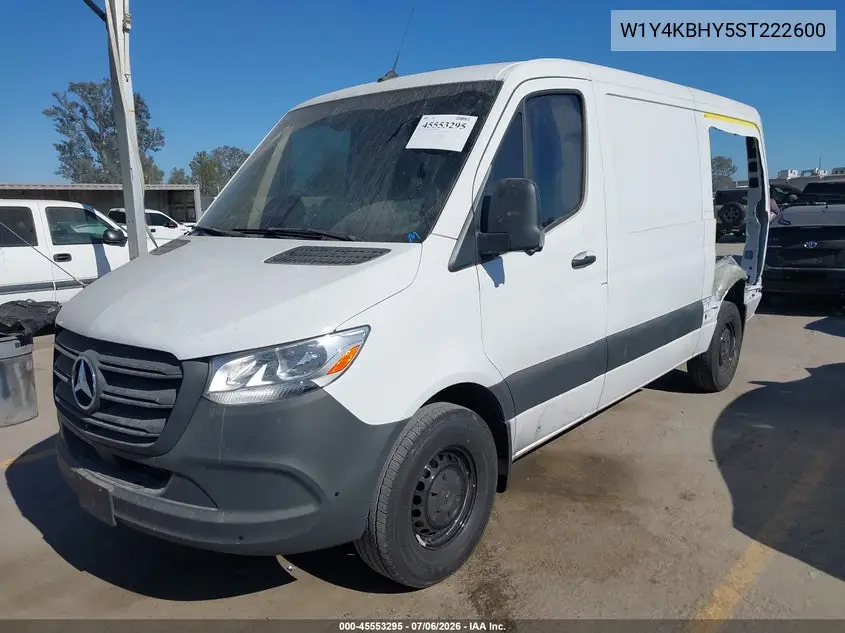 2025 Mercedes-Benz Sprinter 2500 Standard Roof 4-Cyl Diesel VIN: W1Y4KBHY5ST222600 Lot: 45553295