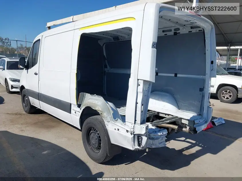 2025 Mercedes-Benz Sprinter 2500 Standard Roof 4-Cyl Diesel VIN: W1Y4KBHY5ST222600 Lot: 45553295