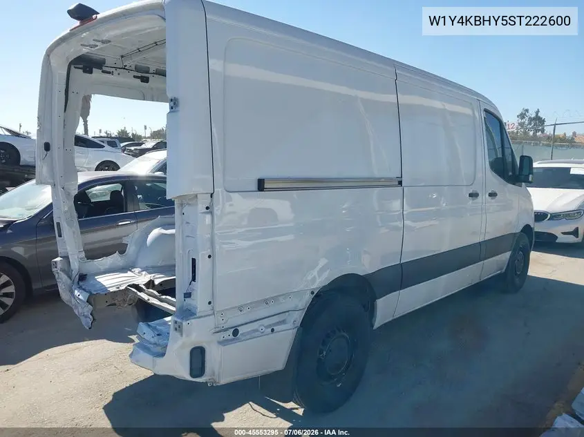 2025 Mercedes-Benz Sprinter 2500 Standard Roof 4-Cyl Diesel VIN: W1Y4KBHY5ST222600 Lot: 45553295