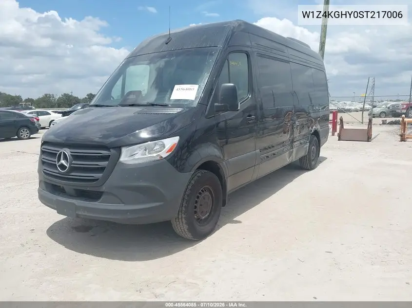 2025 Mercedes-Benz Sprinter 2500 High Roof 4-Cyl Diesel VIN: W1Z4KGHY0ST217006 Lot: 45564085