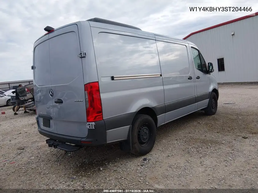 2025 Mercedes-Benz Sprinter 2500 Standard Roof 4-Cyl Diesel VIN: W1Y4KBHY3ST204466 Lot: 45607591