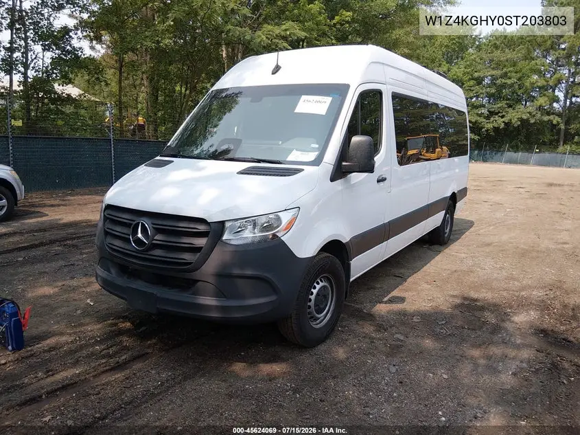 2025 Mercedes-Benz Sprinter 2500 High Roof 4-Cyl Diesel VIN: W1Z4KGHY0ST203803 Lot: 45624069