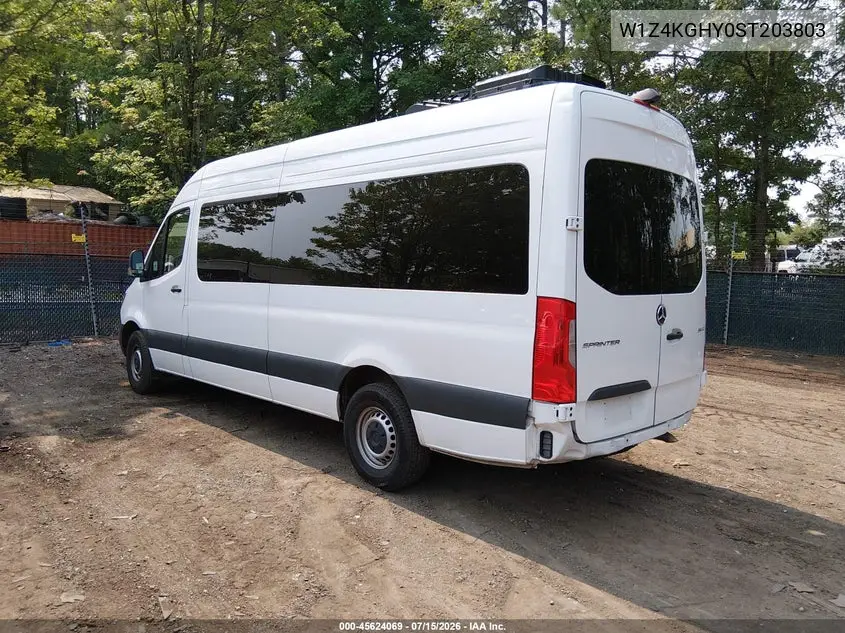 2025 Mercedes-Benz Sprinter 2500 High Roof 4-Cyl Diesel VIN: W1Z4KGHY0ST203803 Lot: 45624069