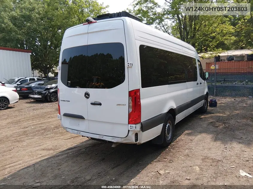 2025 Mercedes-Benz Sprinter 2500 High Roof 4-Cyl Diesel VIN: W1Z4KGHY0ST203803 Lot: 45624069