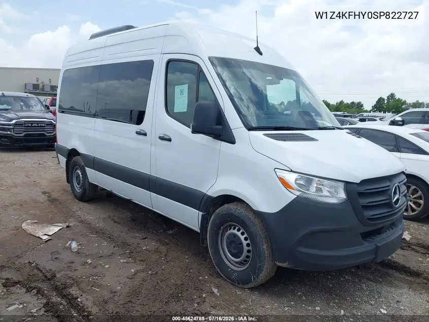 2025 Mercedes-Benz Sprinter 2500 Standard Roof 4-Cyl Diesel VIN: W1Z4KFHY0SP822727 Lot: 45624789