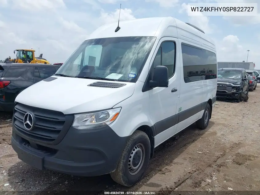 2025 Mercedes-Benz Sprinter 2500 Standard Roof 4-Cyl Diesel VIN: W1Z4KFHY0SP822727 Lot: 45624789