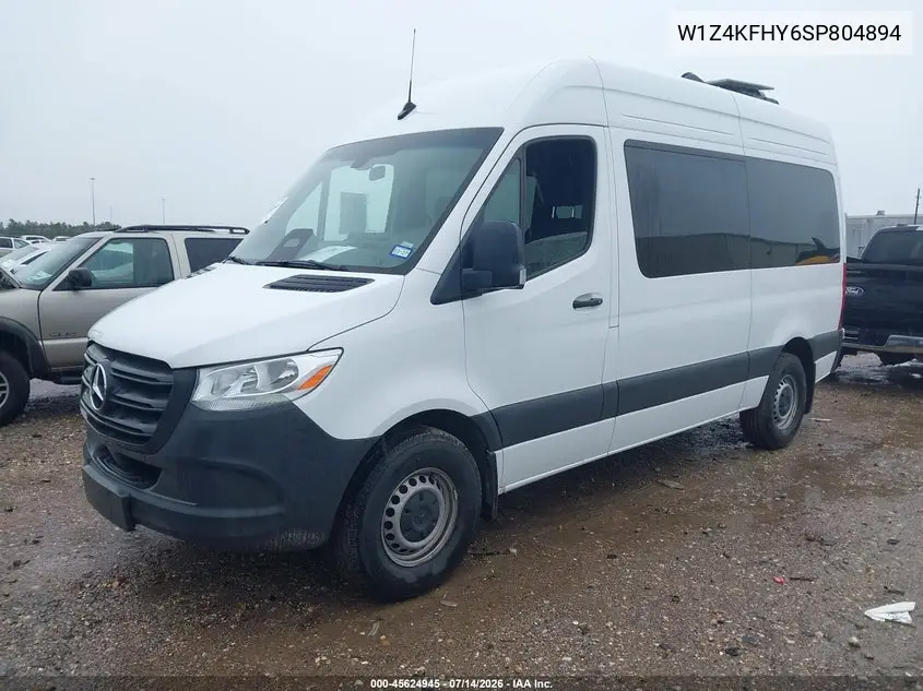 2025 Mercedes-Benz Sprinter 2500 Standard Roof 4-Cyl Diesel VIN: W1Z4KFHY6SP804894 Lot: 45624945