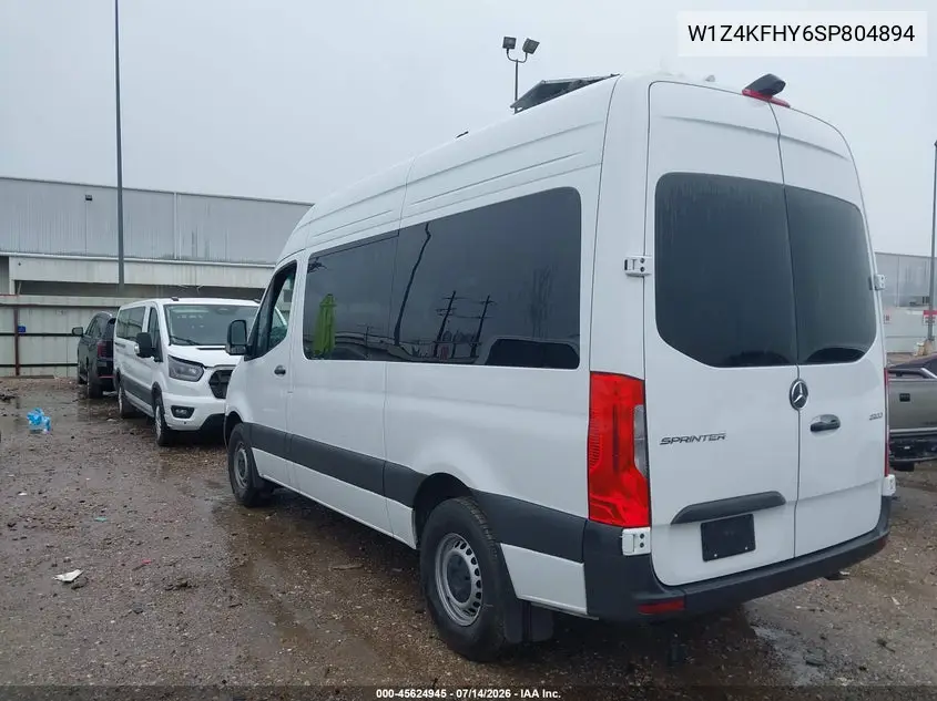 2025 Mercedes-Benz Sprinter 2500 Standard Roof 4-Cyl Diesel VIN: W1Z4KFHY6SP804894 Lot: 45624945