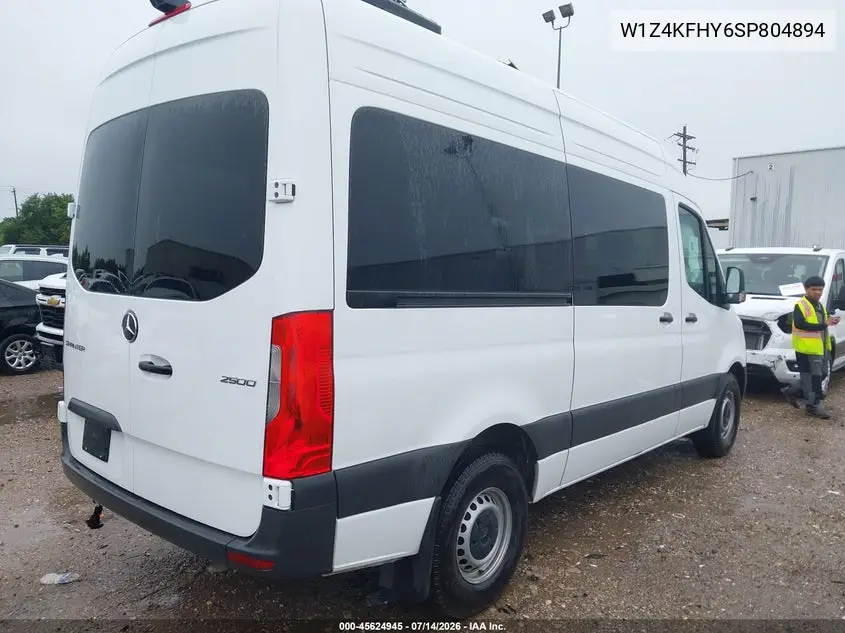 2025 Mercedes-Benz Sprinter 2500 Standard Roof 4-Cyl Diesel VIN: W1Z4KFHY6SP804894 Lot: 45624945
