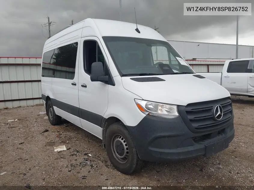 2025 Mercedes-Benz Sprinter 2500 Standard Roof 4-Cyl Diesel VIN: W1Z4KFHY8SP826752 Lot: 45637210