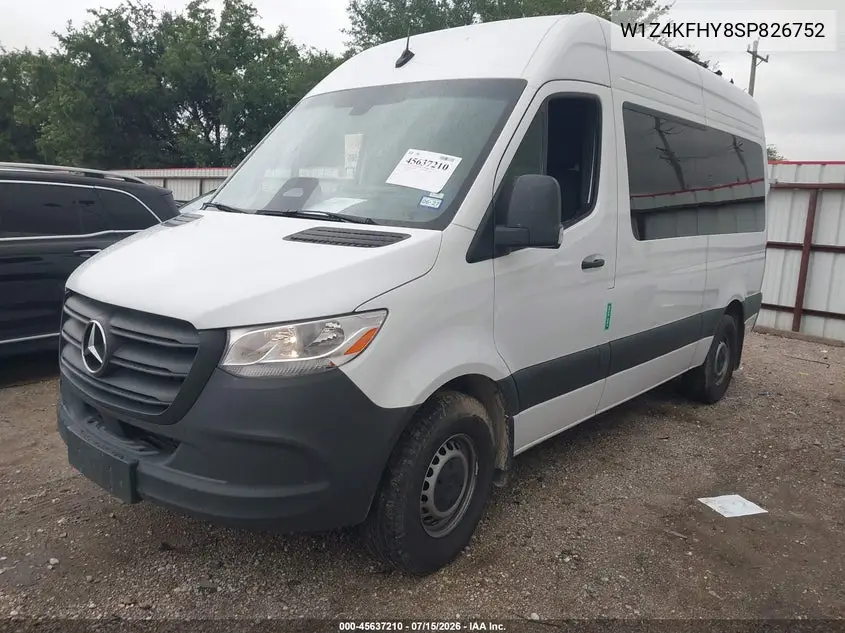 2025 Mercedes-Benz Sprinter 2500 Standard Roof 4-Cyl Diesel VIN: W1Z4KFHY8SP826752 Lot: 45637210