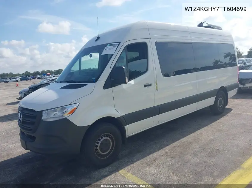 2026 Mercedes-Benz Sprinter 2500 High Roof 4-Cyl Diesel VIN: W1Z4KGHY7TT604699 Lot: 45472791