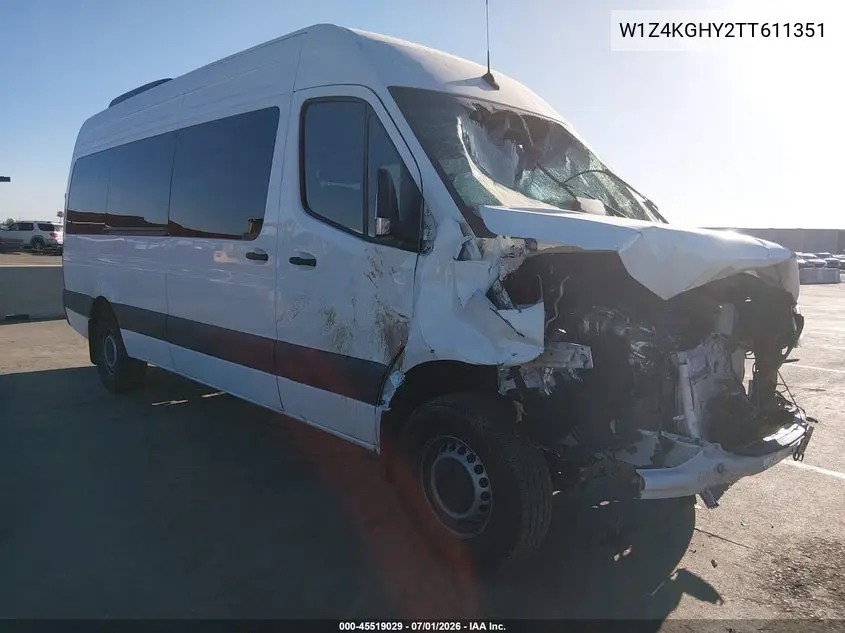 2026 Mercedes-Benz Sprinter 2500 High Roof 4-Cyl Diesel VIN: W1Z4KGHY2TT611351 Lot: 45519029