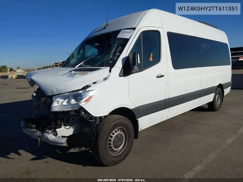 2026 Mercedes-Benz Sprinter 2500 High Roof 4-Cyl Diesel VIN: W1Z4KGHY2TT611351 Lot: 45519029